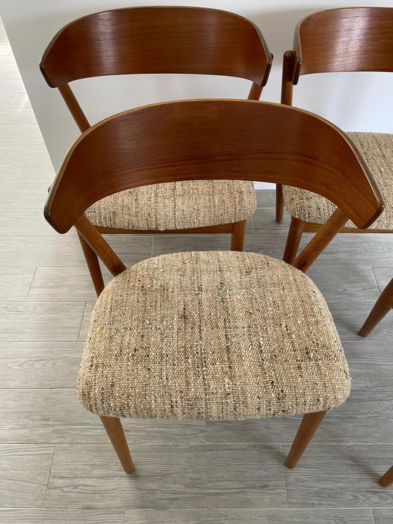 Image 1 of 4 x Helge Sibast Esstischstühle, Modellnummer 7, 1953