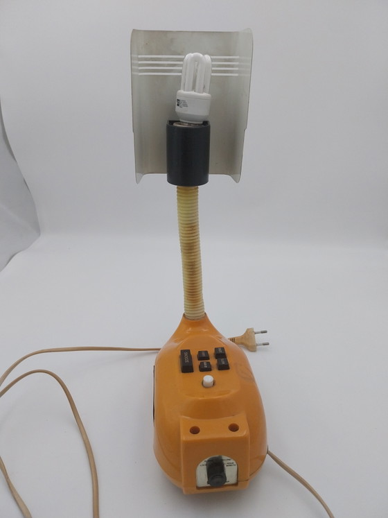 Image 1 of 1 x Favor Sakurino space age wekker bureaulamp 1980's 35cm breedte 30cm hoog 12cm diep