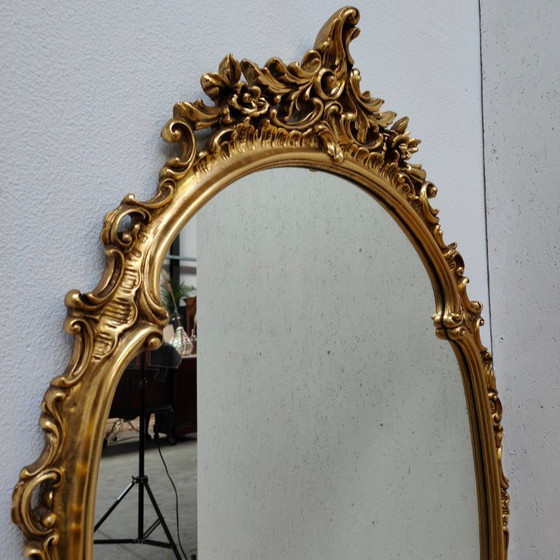 Image 1 of Grand miroir sur pied de style baroque et rococo, miroir de cheminée