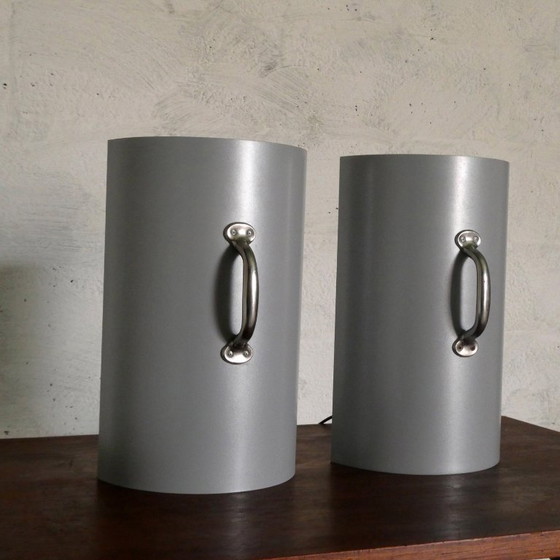 Paar Ligne Roset Lampen – Tischlampen, Metall (photo 7 of 7)