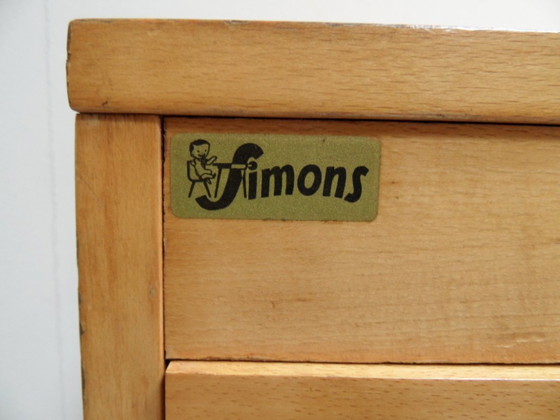Image 1 of Vintage chest of drawers school cabinet