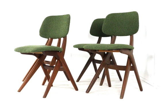 Image 1 of Set for 4 scissor chairs AWA attr. Louis van Teeffelen Wébé