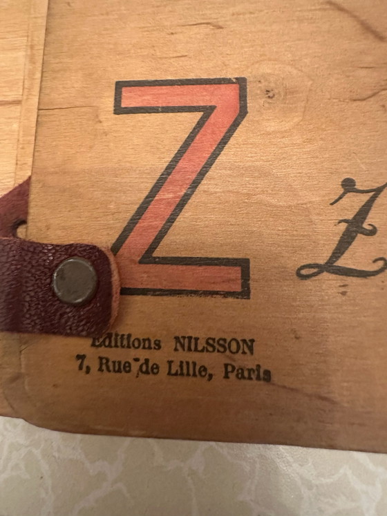 ABC Comique – R. Candide – Nilsson Paris vers 1900 – Abécédaire sur bois – Livres d'art, Cuir (photo 10 of 14)