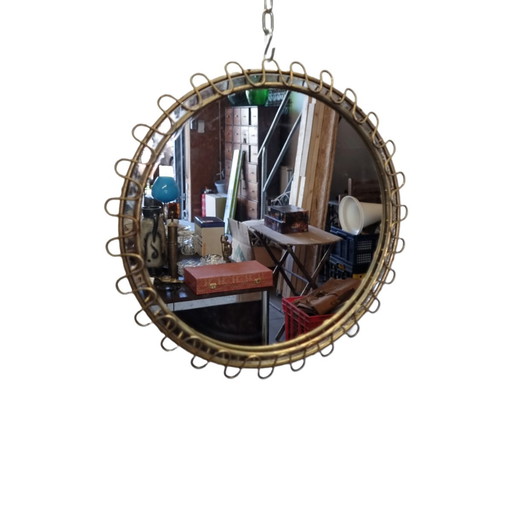 Miroir solaire vintage en métal