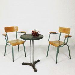 Tavolo da bistrot Art Déco con piano in bachelite - anni '30
