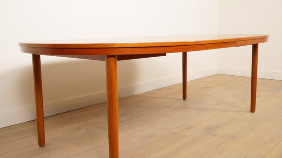 Image 1 of Vintage ronde eettafel | Teak | Uitschuifbaar | 120 – 210 cm