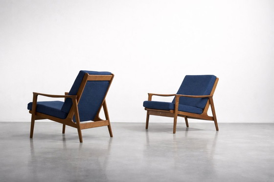 Image 1 of Vintage mid-century Australische moderne teakhouten bank en fauteuils van Parker Furniture, jaren 1950, set van 3