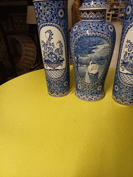 3 Regout Maastricht vases Vintage