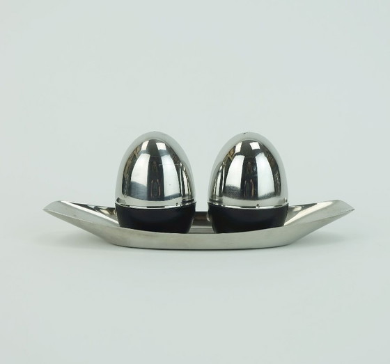 Image 1 of outstanding SET salt and pepper shaker by quist 1960s 70s space age pop art era