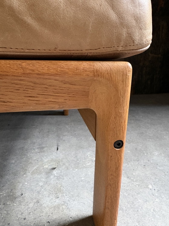 Lounge Fauteuil Met Hocker “Komfort“ – Wood, Leather (photo 11 of 12)