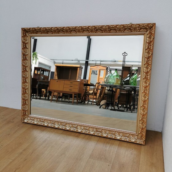 Image 1 of Grote Vintage Barok brocante schouwspiegel spiegel