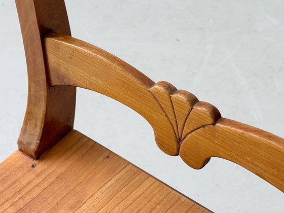Image 1 of Biedermeier-style cherrywood bench, 1930s