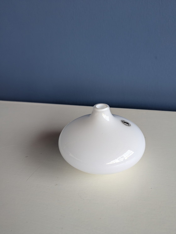 Image 1 of Vintage IKEA white glass vase - Salong series