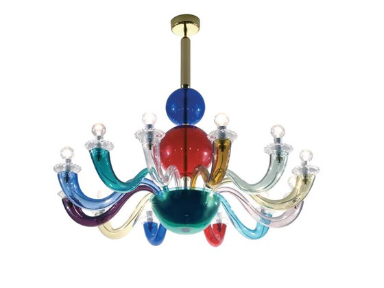 Gio Ponti Venini 99.80 Murano glazen kroonluchter nieuw met garantie – Gold, Metal (photo 5 of 7)