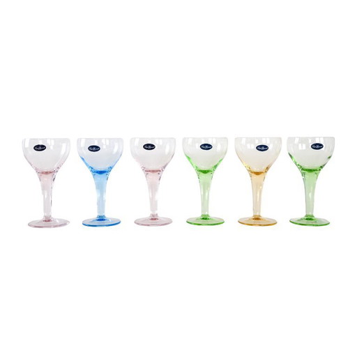 Set dessertkommen, Italiaans design, jaren 70, vervaardigd door Luigi Bormioli.