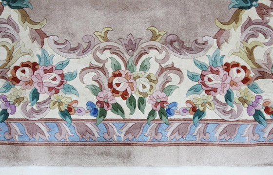 Image 1 of Tappeto moderno originale annodato a mano in stile cinese antico di Pechino, 315 x 212 cm, ottime condizioni.