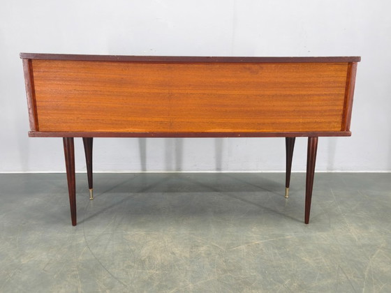 Image 1 of Italian Midcentury Sideboard 1950s High Gloss Cabinet Vintage