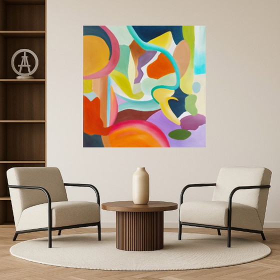 Image 1 of Acrylic painting #river 100x100cm