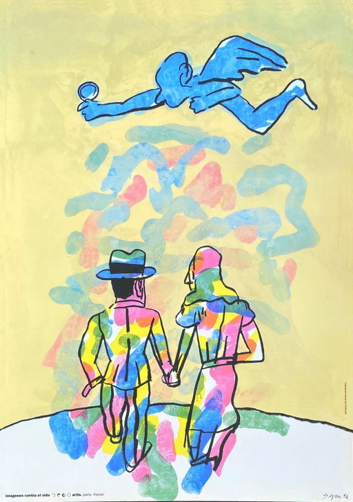 Antonio SEGUI Imagenes contra el sida originele poster 1994