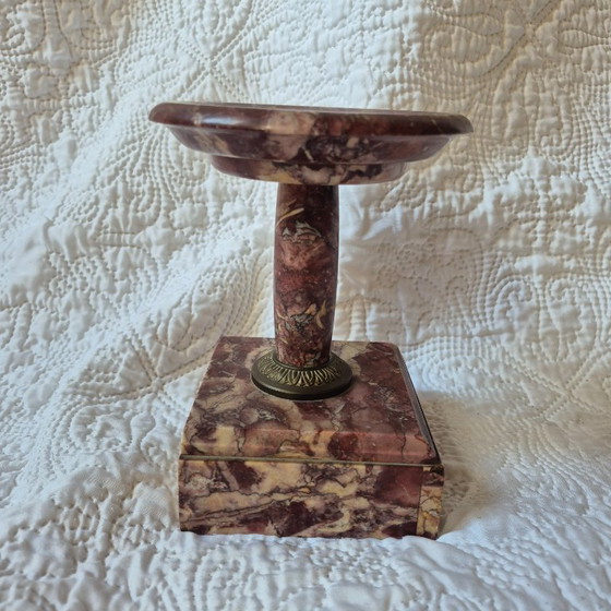 Red Marble Fireplace Set – Clock and Two Bowls (photo 6 of 10)