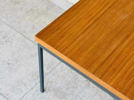 Image 1 of Vintage Scandinavian teak coffee table with metal base, 1960