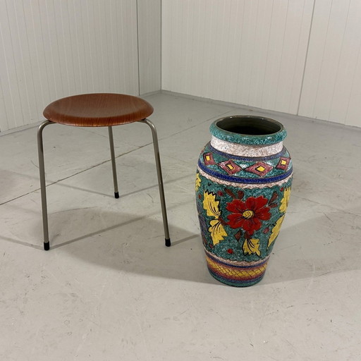 Italienische Bodenvase aus Steingut, große Blumenvase 1960er Jahre