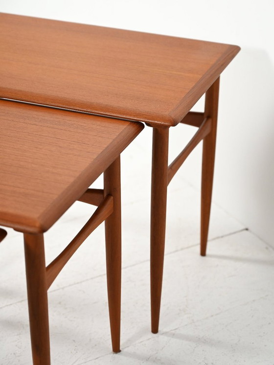 Image 1 of Scandinavian nesting tables from the 1950s–60s