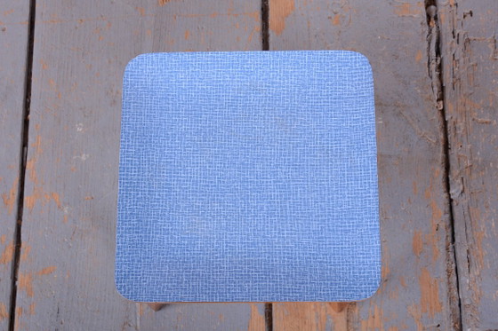 Restored Mid-Century Side Table, Beech, Plywood, Formica, Czech, 1950s, Blue (photo 6 of 11)