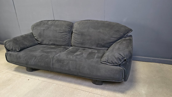 Image 1 of Samtsofa von Saporiti Italia, 1980er Jahre