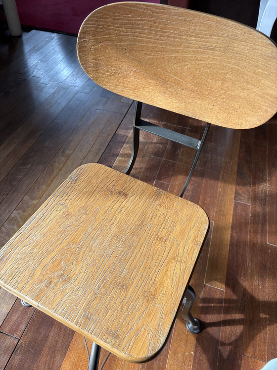 Image 1 of Antieke verstelbare (school) stoel