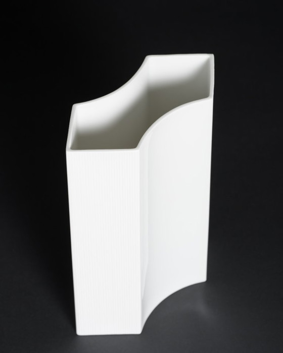 Image 1 of Vintage ROSENTHAL Sami Wirkkala German Bisque Porcelain Vase Duo & Candleholders