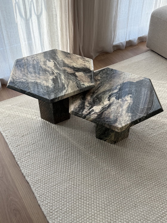 Image 1 of Tavolini da caffè in marmo vintage