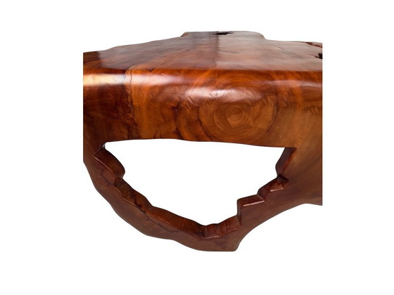 Image 1 of Tree trunk style design table – solid mahogany wood from one piece