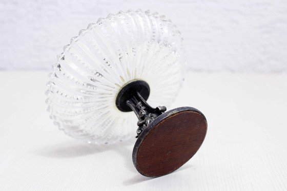 Image 1 of Kom van kristal en verzilverd metaal 1930