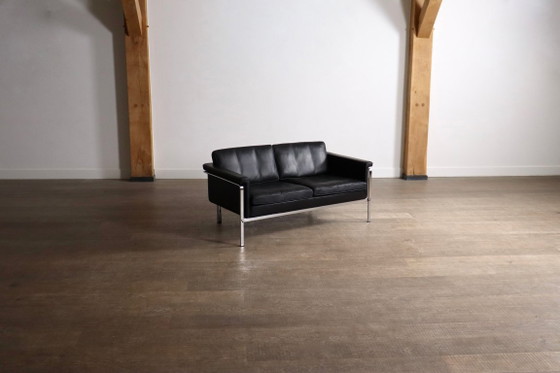 Horst Brüning Model 6912 Canapés 2 places en cuir noir pour Kill International, Allemagne 1967 – Leather (photo 8 of 14)
