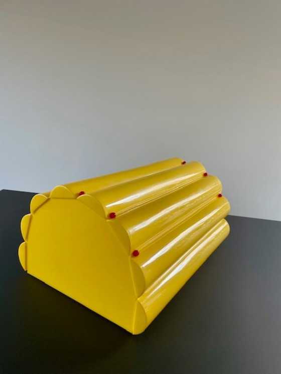 Image 1 of Vintage Memphis bread box Daisy Italian design