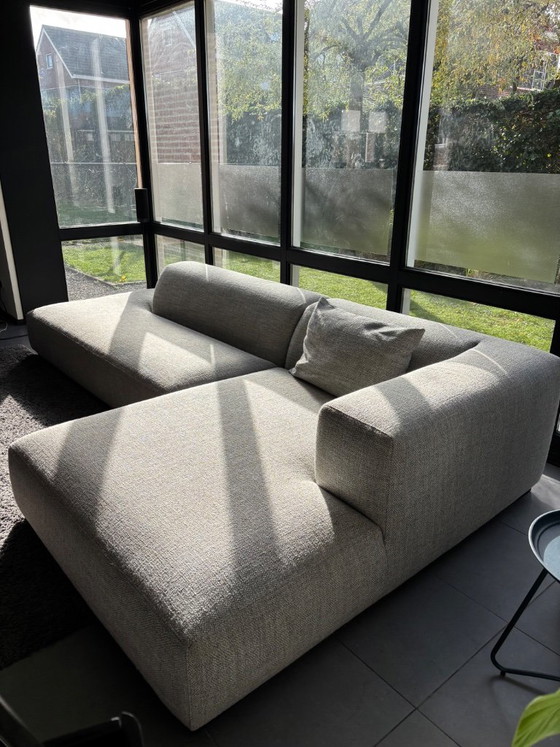 Modernes Ecksofa aus grauem Textil, Koozo, Stoff (Foto 2 von 12)