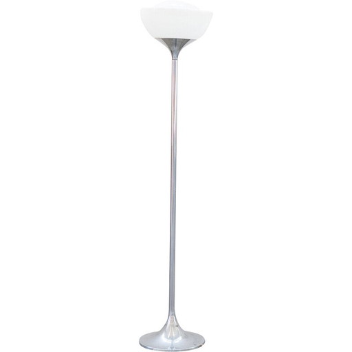 Vintage Space Age vloerlamp van glas en acryl voor Guzzini, Italië 1970