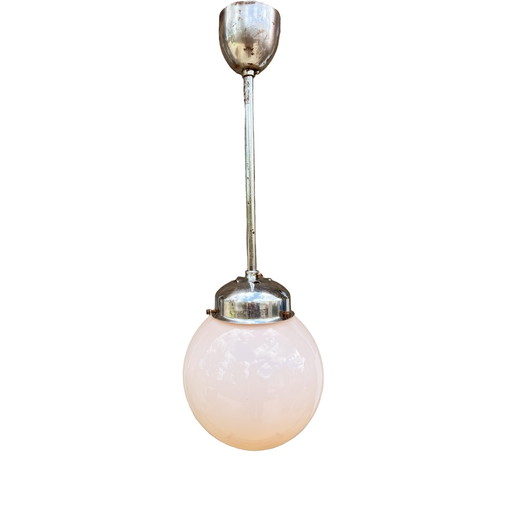 Art Deco Pendant Lamp, Napako, Czechoslovakia, 1940s.