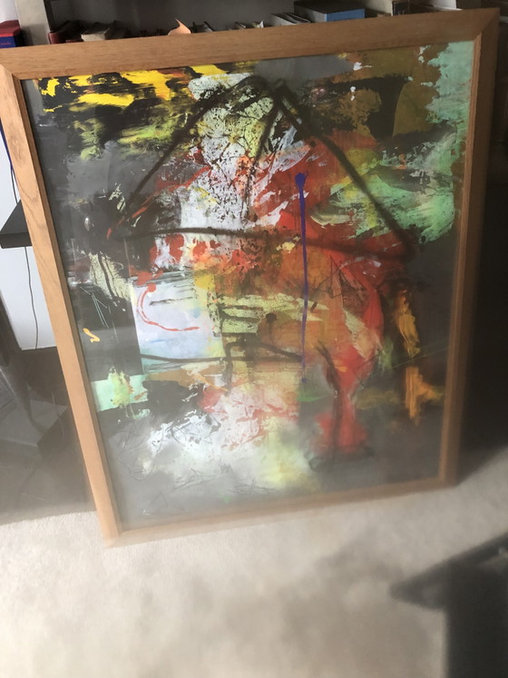 Acrilico su carta, 100x81 cm, con cornice – Dipinti e disegni, Paper (photo 4 of 5)