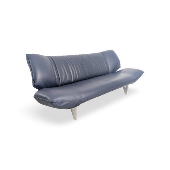 Image 1 of Original Leolux Tango Sofa Design Couch Leather Black Italy
