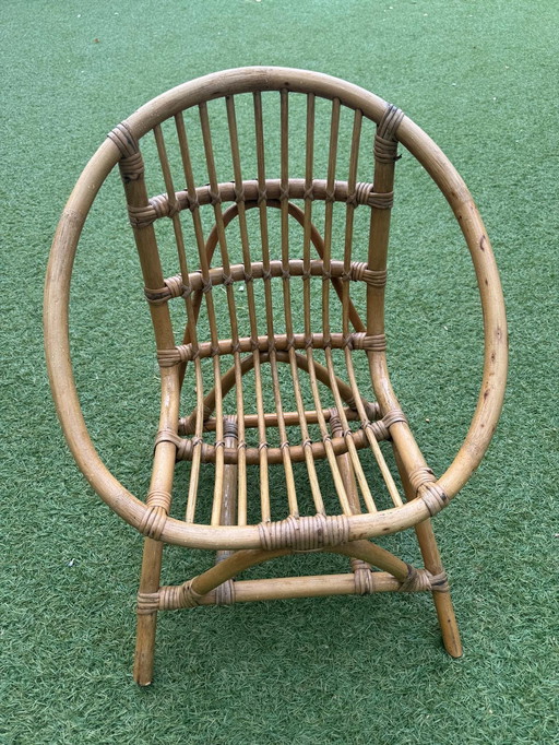 Atmosphera Chaise haute pour enfants Leo rattan