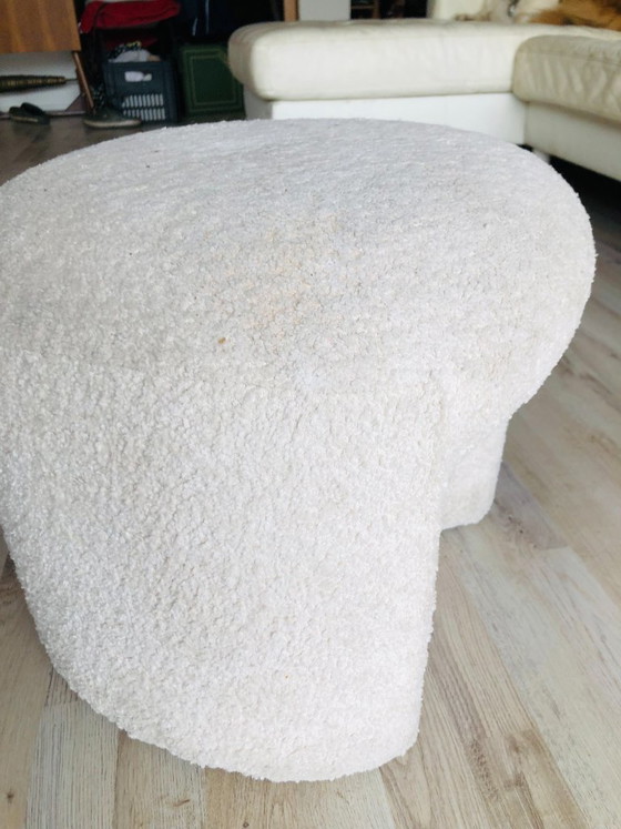 Image 1 of By-Boo - Puf Sahi - Puf Sahi beige y blanco