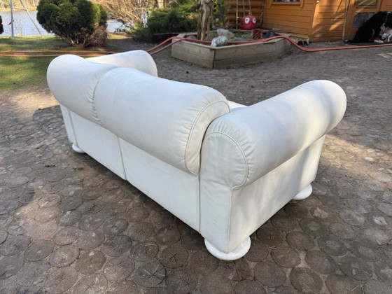 Image 1 of Fur Comodus — 2-zits leren bank — Duitsland — Sculpturale vintage loungeklassieker