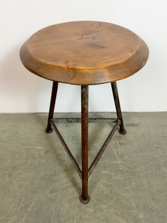 Image 1 of Grey Industrial Workshop Stool, 1960s