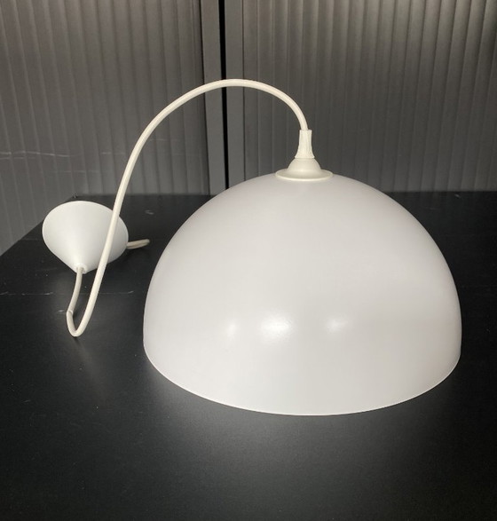 Lampe Suspension Lustre Plafonnier Blanc Industriel E27 – Metal (photo 5 of 14)