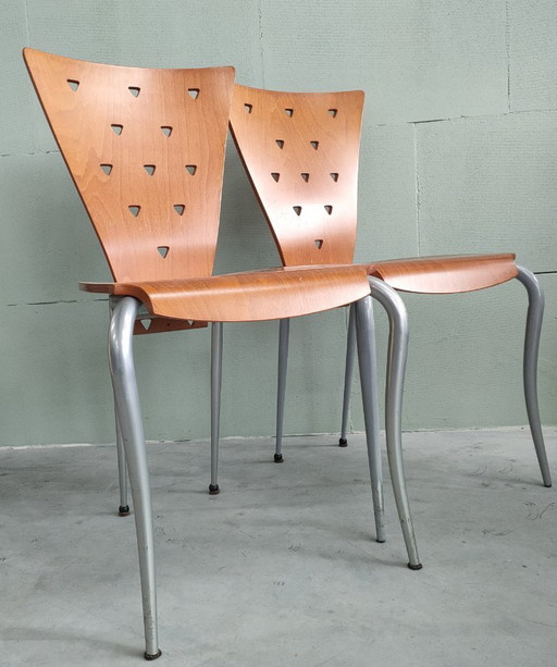 2 Design Eetkamerstoelen Made In Italy