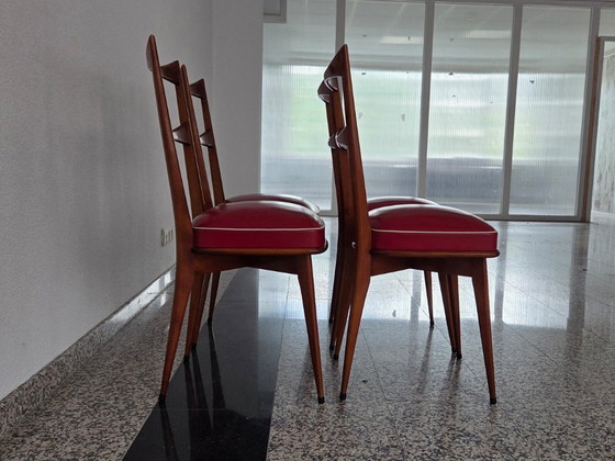 Image 1 of 4 Mid-Century teak chairs (8 also possible)