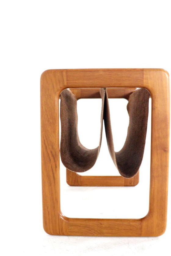 Image 1 of Vildbjerg furniture factory reading holder magazine rack vintage teak Danish