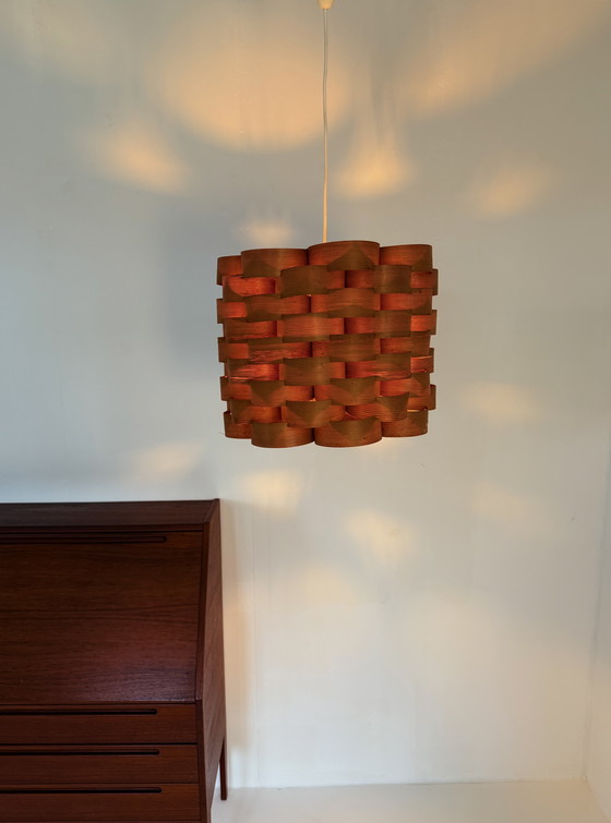 Image 1 of Vintage slatted pendant lamp, Hans Agne Jakobsson '60